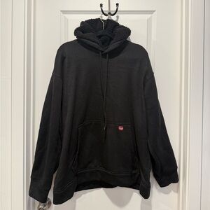 Black Hoodie with Sherpa Lining - Wrangler